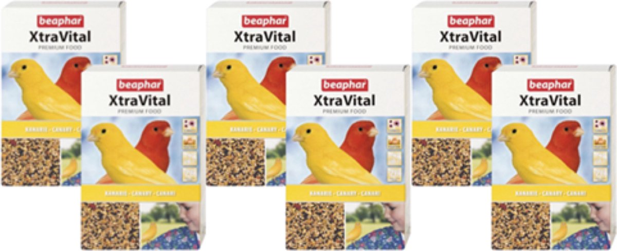 6x Beaphar XtraVital Kanarie - Vogelvoer - 500g