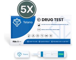 Telano 5 stuks Drugstest Cocaïne Dipcard - Drugtesten Urine COC