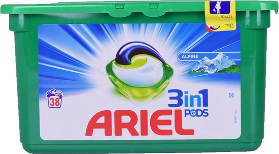 Ariel 3in1 Pods Alpine Lessive- Capsules de lessive - Boîte pour 3 mois de  lessives 3