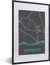 Fotolijst incl. Poster - Stadskaart – Offenberg – Duitsland – Plattegrond – Kaart - 40x60 cm - Posterlijst