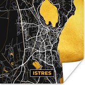 Poster Istres - Stadskaart – Plattegrond – Kaart – Frankrijk - 50x50 cm