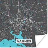 Poster Vannes - Frankrijk - Plattegrond - Stadskaart - Kaart - 50x50 cm