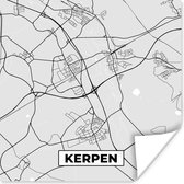 Poster Kerpen - Kaart - Stadskaart - Duitsland - Plattegrond - 100x100 cm XXL