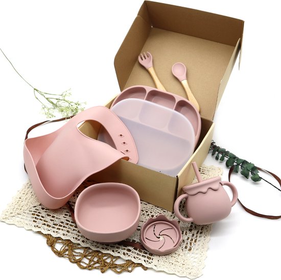 Vaisselle enfant silicone LaCardia avec ventouse - set vaisselle enfant - assiette bébé et enfant avec ventouse - vaisselle bébé