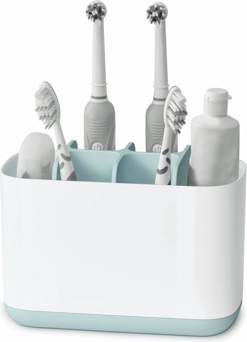 Joseph Joseph EasyStore tandenborstelbeker - klein + groot - blauw