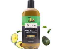 Avocado Olie 500ml | 100% Puur & Onbewerkt | Foodgrade Koudgeperst en niet geraffineerde Avocado Olie voor Inname, Haar, Huid en Lichaam