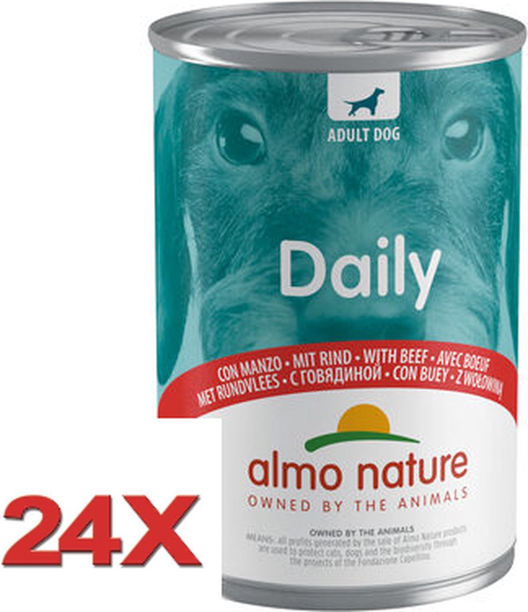 Almo Nature - Hondervoer Dailymenu - Rund - 24x400gr