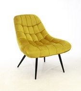 MaxxHome Eetkamerstoel – Lounge stoel – Eetkamerstoel met armleuning – Velvet Stoel - Ginger