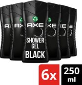 Axe Black For Men - 6 x 250  ml - Douchegel - Voordeelverpakking