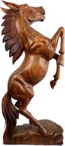 houten paard / stijgerend paard / houten beeld / houten figuur / houten sculptuur /