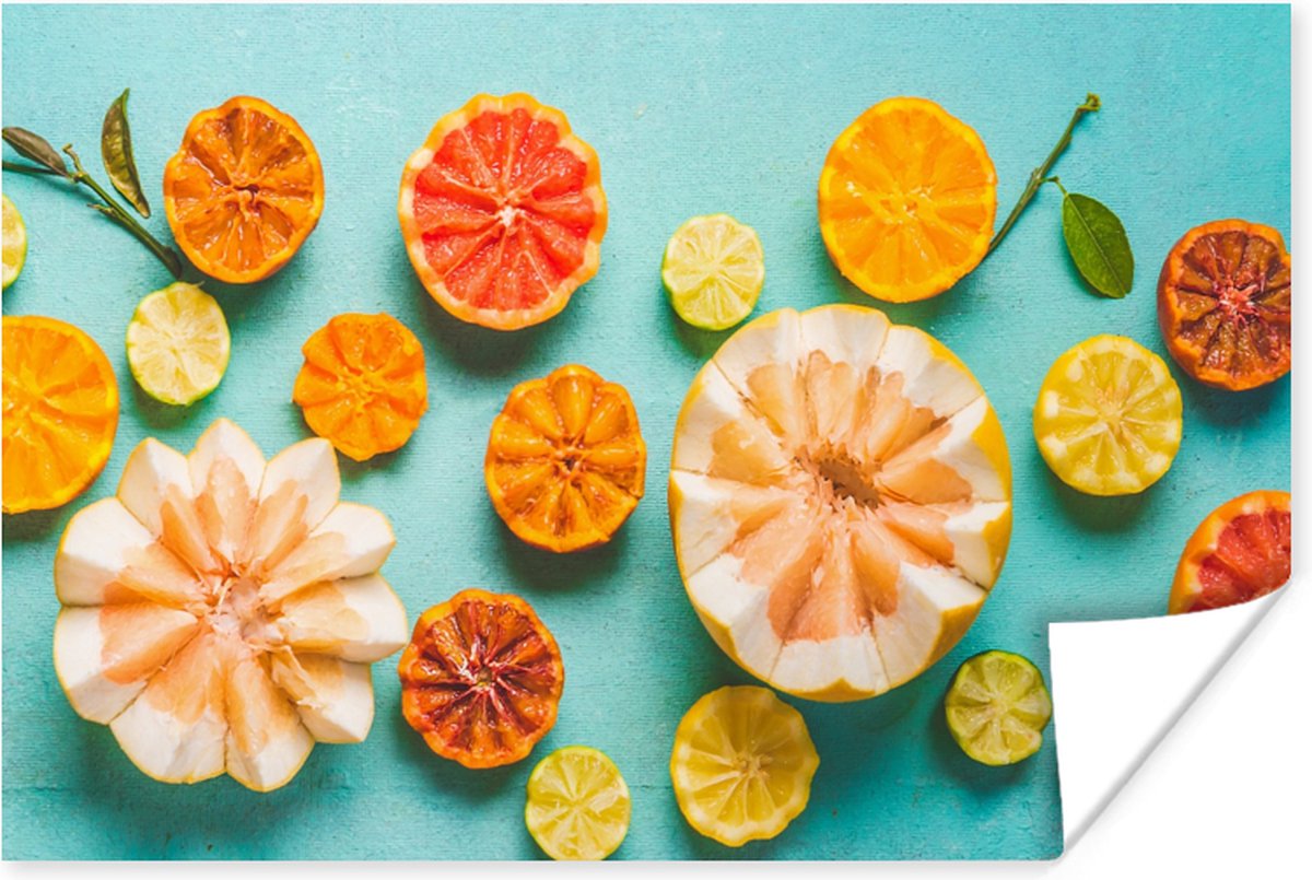 Poster Citrus - Zomer - Fruit - 60x40 cm