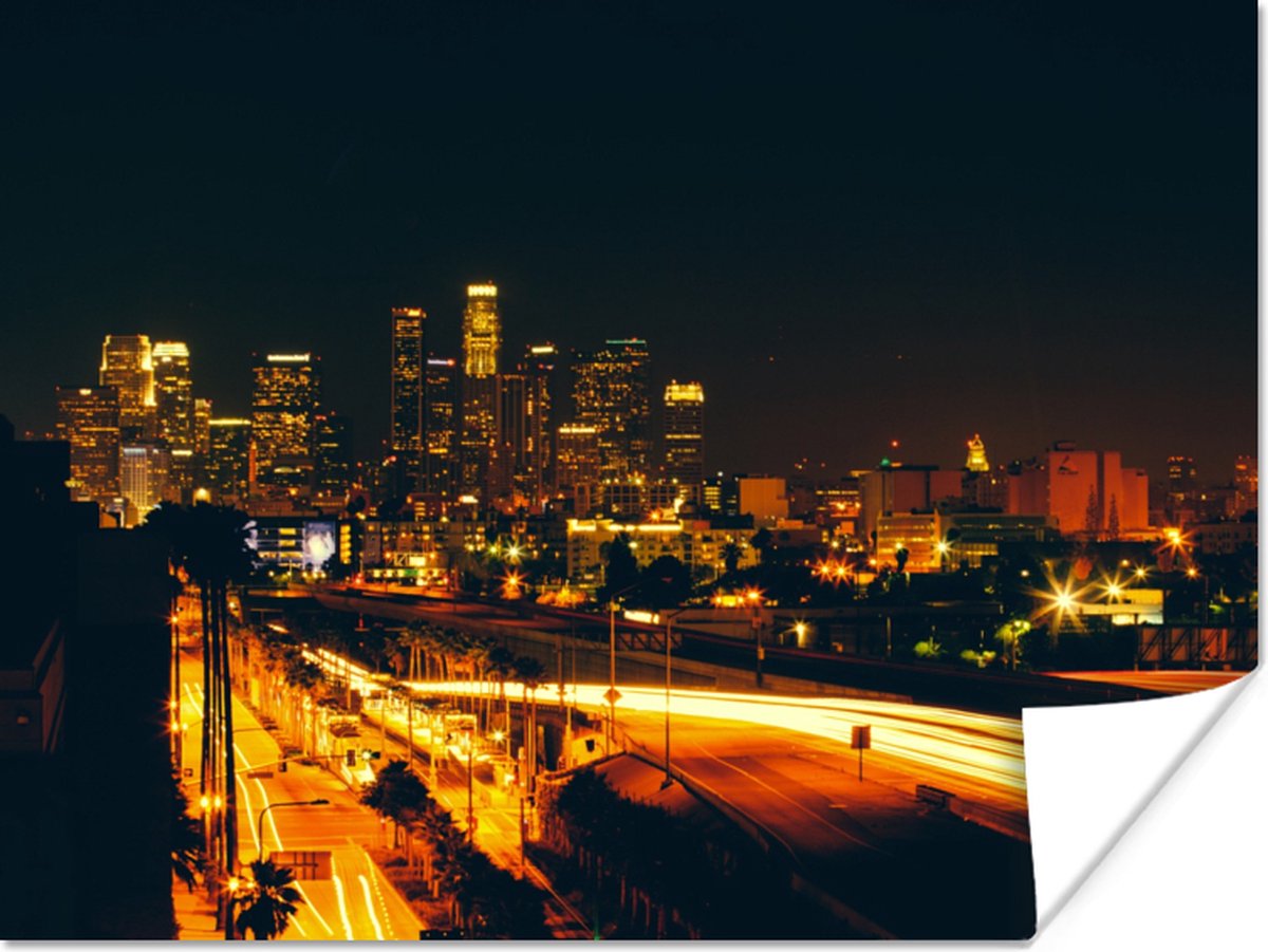Poster Nacht - Stad - Denver - 80x60 cm