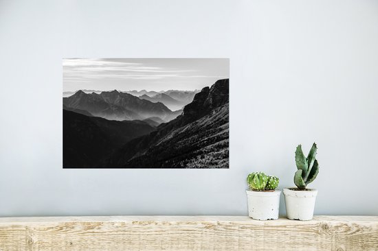 Poster Montagnes - Nature - Brouillard - 30x20 cm