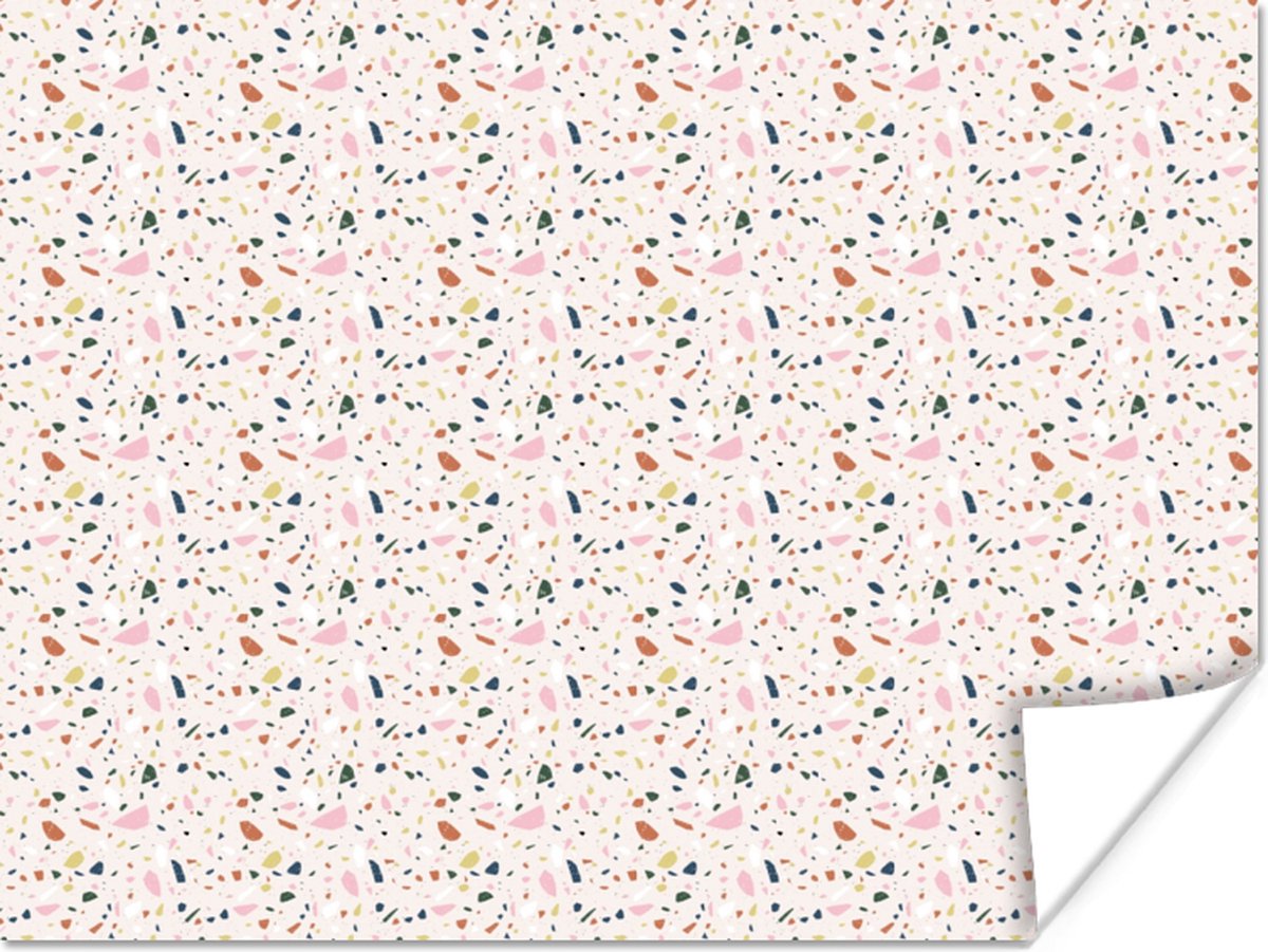 Poster Klei - Patroon - Terazzo - 120x90 cm