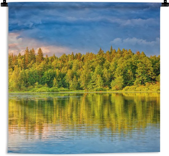 Lieson Wanddoek 260 x 240 cm, wandtapijt, bos, natuur, groen, bruin, wandtapijt, landschap, jungle, wandtapijt voor woonkamer, sprei, kamer, slaapkamer, wanddecoratie