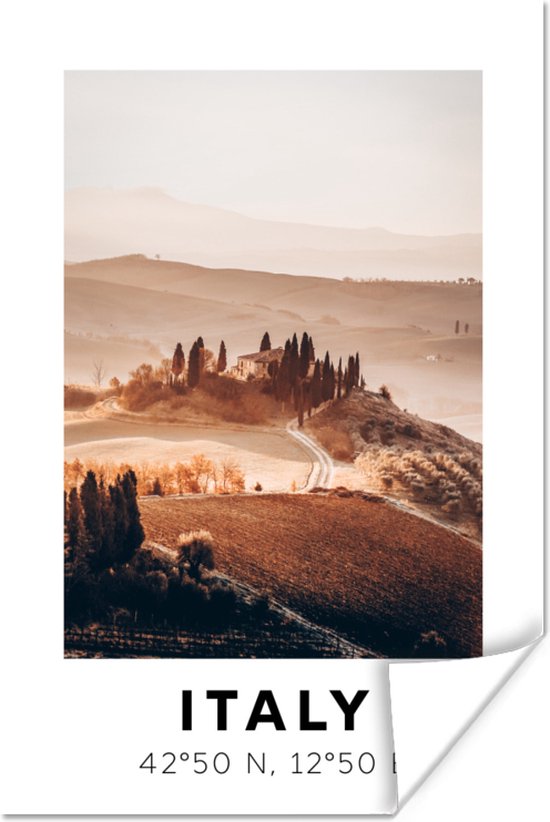 Poster Toscane - Italië - Zomer - 20x30 cm