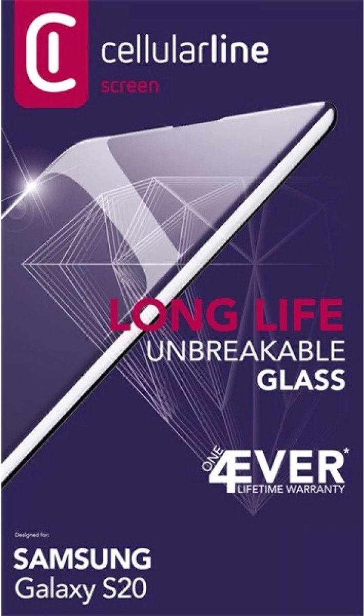 CELLULARLINE Long life Hybrid Glass screen protector voor Samsung
