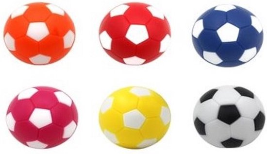 Pegasi set van 6 Tafelvoetbal Balletjes muti-color 36mm - Multi-pack Tafel Voetbal ballen - ABS Kunststof - Diverse kleuren