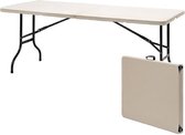 Table pliante table pliante 183x75 cm modèle valise BLANCHE
