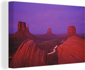 Canvas Schilderij Utah - Amerika - Woestijn - 90x60 cm - Wanddecoratie