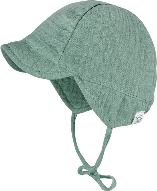 Zonnehoedje Katoenen mousseline green 2-4 M / 41-43 cm