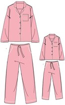 Lords & Lilies - Dames Pyjama - Roze - 221-5-XPC-Z/424 - maat L