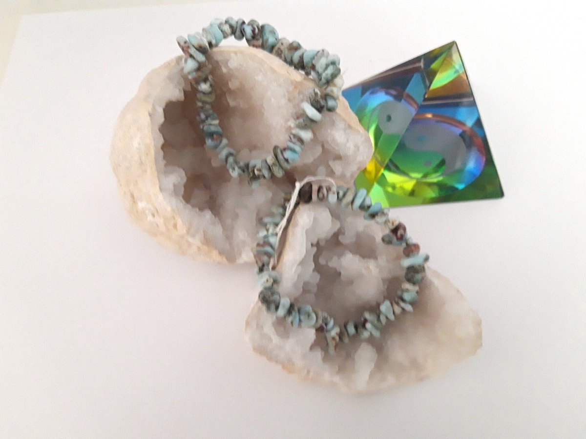 Elastisch split armband larimar