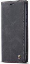 Casemania Hoesje Geschikt voor Oppo Reno 8 Lite Charcoal Gray - Portemonnee Book Case