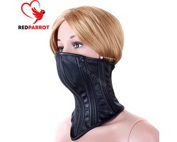 BDSM Nek harnas - Choker - Masker - Long neck - Verstelbar - Leder