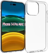 iPhone 14 Pro Max Hoesje - MobyDefend Transparante TPU Gelcase - Volledig Doorzichtig - GSM Hoesje - Telefoonhoesje Geschikt Voor iPhone 14 Pro Max
