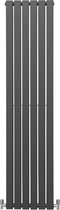 Design Radiator Sierradiator Verwarming - Antraciet - 1800 mm x 420 mm - Inclusief Schoonmaakborstel + Bevestigingsset - Plat Horizontaal
