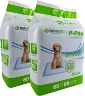 Topmast Puppy Pads - Value Pack 60 x 60 CM - Training Pads - Apprentissage de la propreté Training - 80 pièces