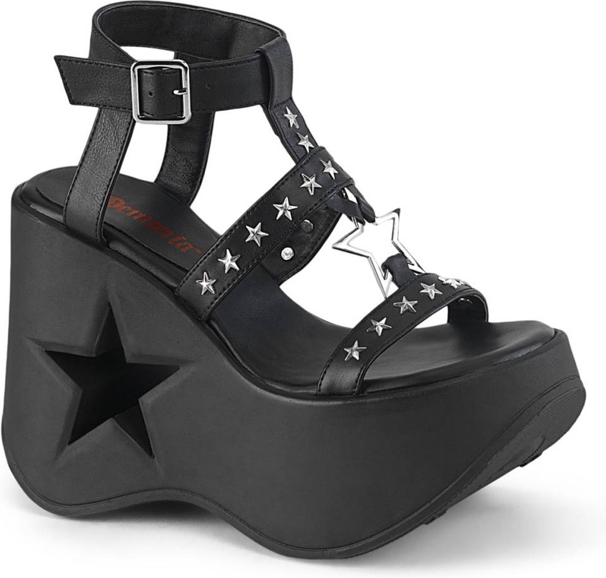 DemoniaCult - DYNAMITE12 Plateau Sandaal - US 11 - 41 Shoes - Zwart
