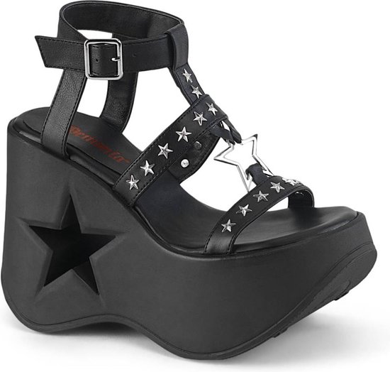 Demonia Plateau Sandaal -41 Shoes- DYNAMITE-12 US 11 Zwart