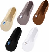 Su.B.dgn Zomer Kousenvoetjes Dames - 5 Pack - Footies Sokken - Stretch - Sneakersokken - One Size Past bij Maat 36-40 - Vijf Kleuren