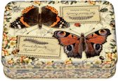 Blikje Vintage Butterflies 14,2x10x3,5cm