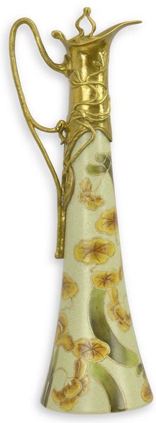 Pichet - Pichet décoratif en porcelaine - classique - Décoration florale - 39,8 cm de haut