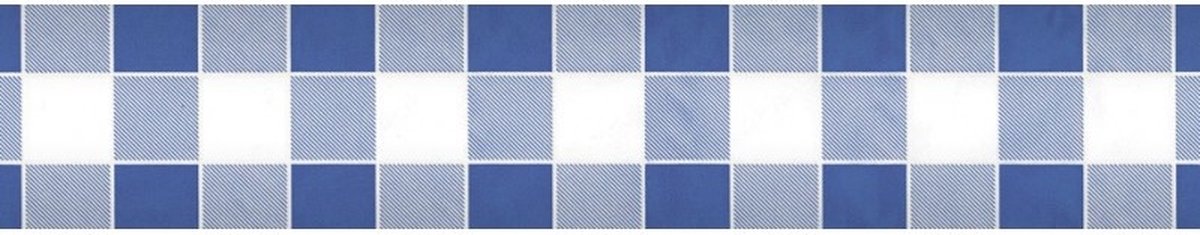 Tafelpapier op rol Damastpapier 118 cm x 10 mtr. Ruit blauw