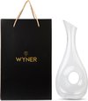 WYNER Sicilia - Luxe Wijn Decanteerder incl. Gratis Cleaning Pearls - in Luxe GiftBox - Decanteer Karaf - Wijn Karaf - Wine Decanter - Wijnbeluchter - Karaf voor Wijn - Wijn Accessoires - Wijn Set - Wijn Kado