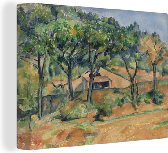 Canvas Schilderij House in Provence - schilderij van Paul Cézanne - 40x30 cm - Wanddecoratie