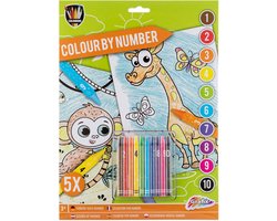 Grafix - Kleuren Op Nummer - Dieren - sinterklaas - kerst - cadeau - kado