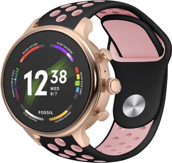 Strapit Horlogebandje 18mm Sport Band Siliconen bandje geschikt