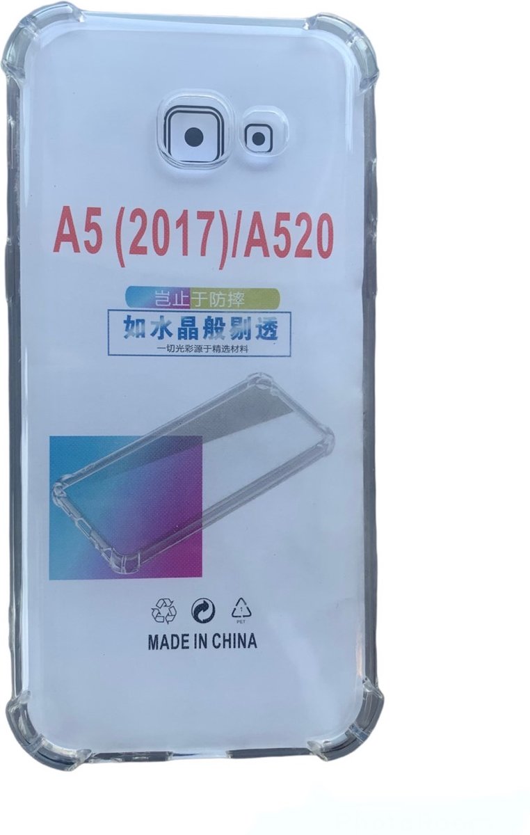 Anti Shock silicone back cover Geschikt voor Samsung Galaxy A5 2017/Transparant hoesje