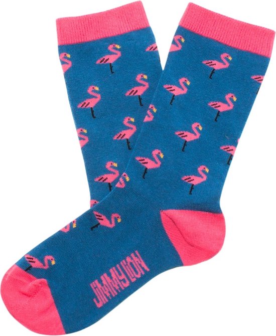 Jimmy Lion kids sokken flamingo blauw - 31-35