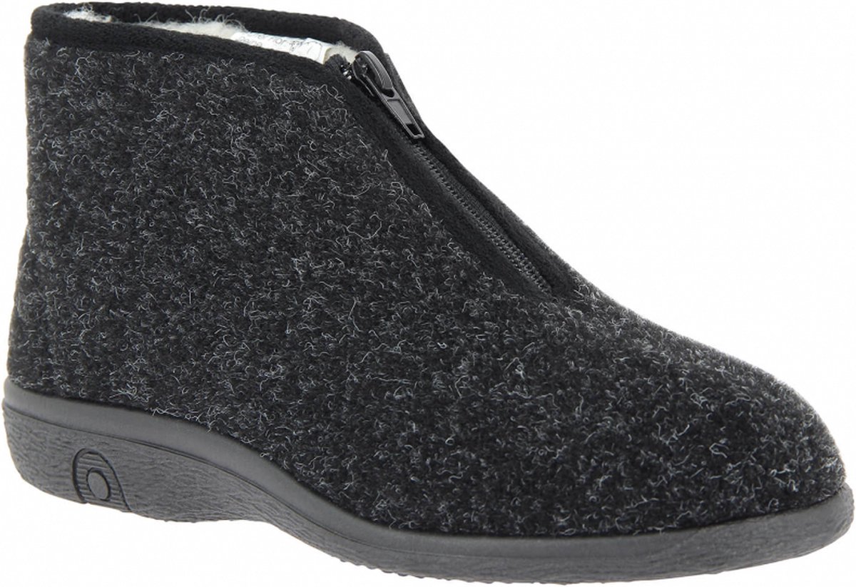 Florett pantoffels met Rits 100% sc wol voering