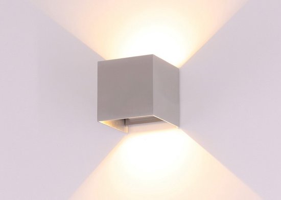 Wandlamp buitenlamp Steinhauer Muro -  Zwart - geïntegreerd LED -  Universeel - Voor Binnen - Metaal - Wandlampen - Slaapkamer - Woonkamer