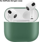 "Geschikt" voor Apple AirPods 3 Hoesje  in het Donker Groen