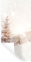 Muurstickers - Sticker Folie - Boom - Sneeuw - Winter - 20x40 cm - Plakfolie - Muurstickers Kinderkamer - Zelfklevend Behang - Zelfklevend behangpapier - Stickerfolie