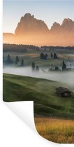 Muurstickers - Sticker Folie - Berg - Mist - Landschap - 20x40 cm - Plakfolie - Muurstickers Kinderkamer - Zelfklevend Behang - Zelfklevend behangpapier - Stickerfolie