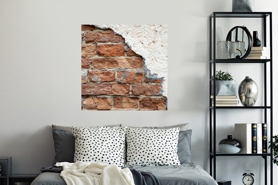 Stickers muraux - Film autocollant - Brique - Plâtre - Mur - 100x100 cm - Film adhésif - Stickers muraux Chambre d'enfant - Papier peint autocollant XXL